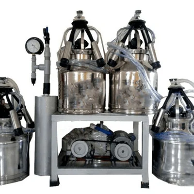 Heavy Duty 4 Bucket Milking Machine 2HP, SS Body